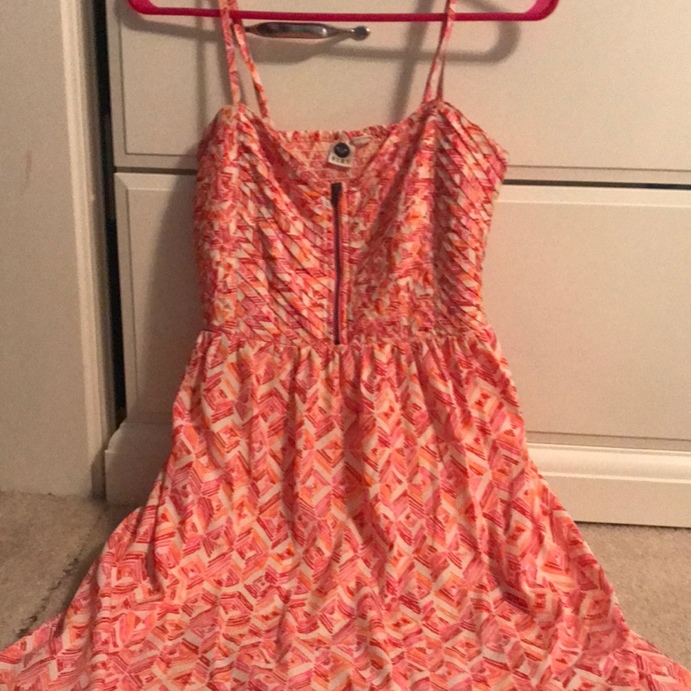 zip-up spaghetti strap dress